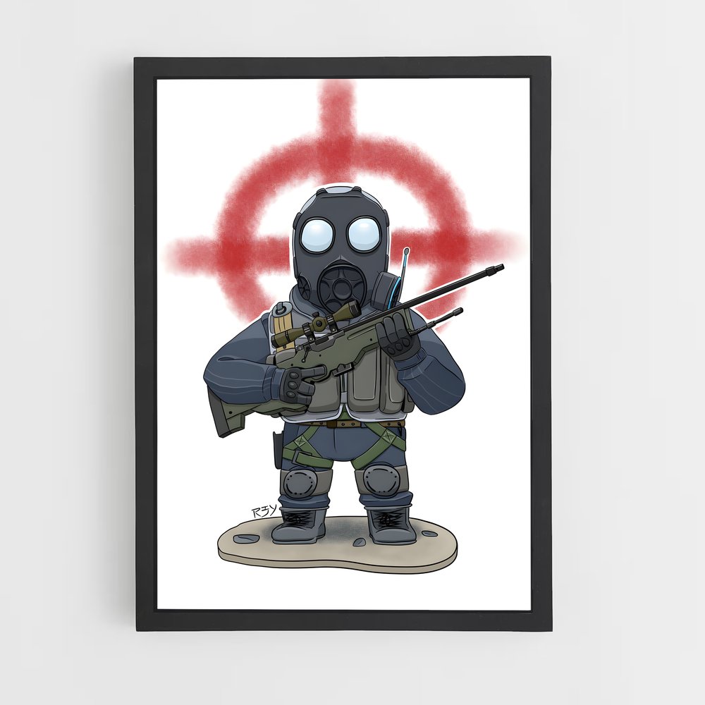 Poster Opération Masquée – affiche Counter strike (vue 2)